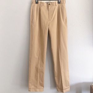 Brooks brothers pleated tan dress pants 32 34